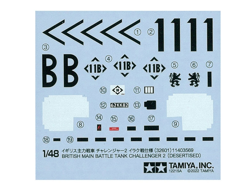 Tamiya Challenger 2 Desertised 1/48  (32601)