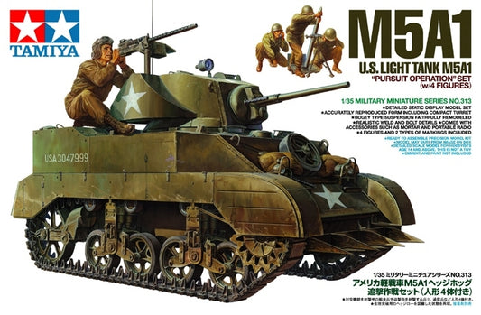 Tamiya US Light Tank M5A1 w/ 4 Figures 1/35 (35313)