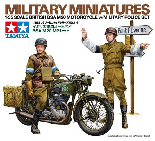 Tamiya British BSA M20 Motorcycle w/ MPs 1/35 (35316)