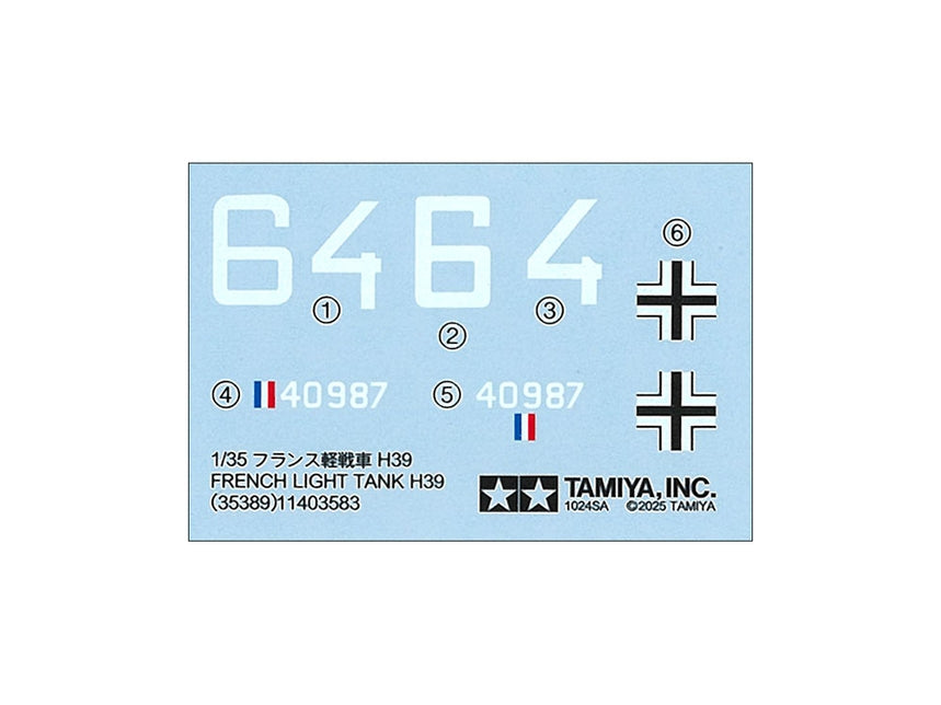 Tamiya French Tank H39 1/35 (35389)