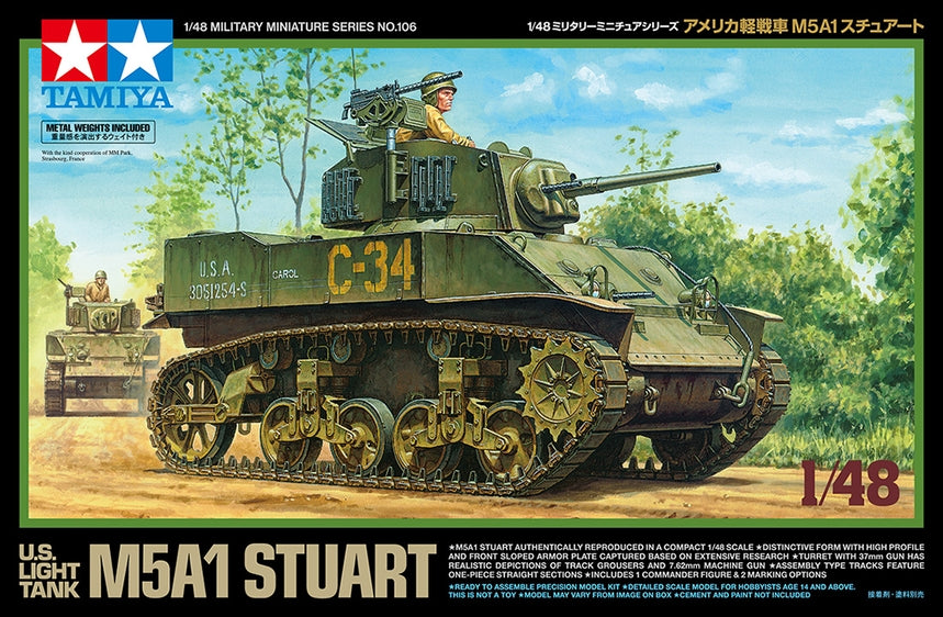 Tamiya US Light Tank M5A1 Stuart 1/48 (32606)