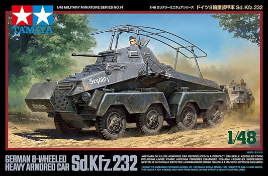 Tamiya German 8-Wheeled Sd.Kfz.232 Heavy Armored Car 1/48 (32574)