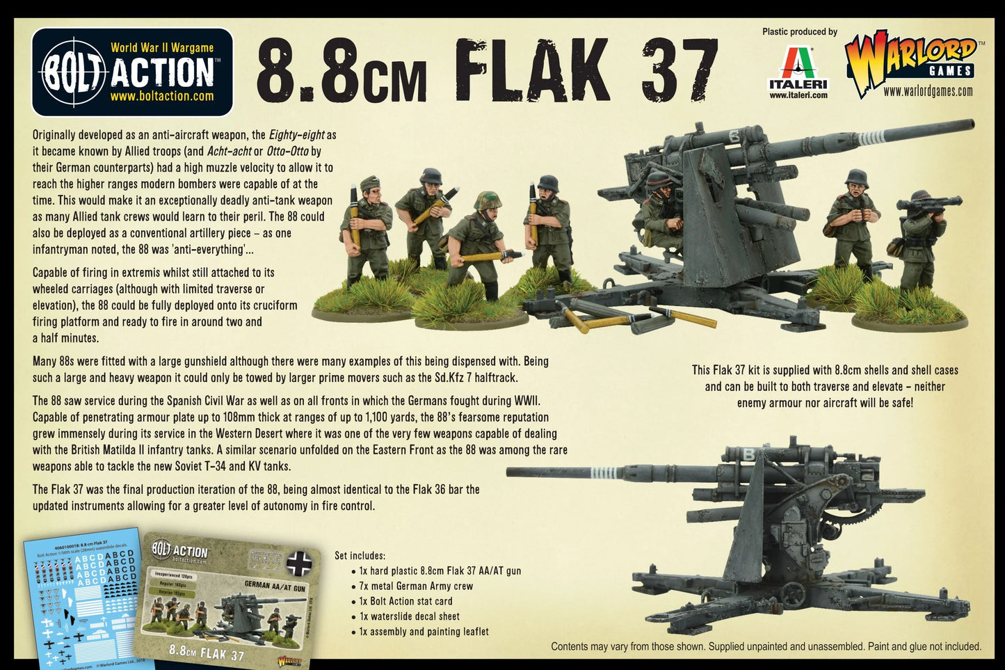 Bolt Action German Army Flak 37 8.8cm 1/56 (402012026)