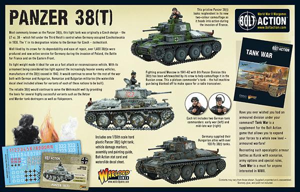 Bolt Action Panzer 38(t) 1/56 (402012031)