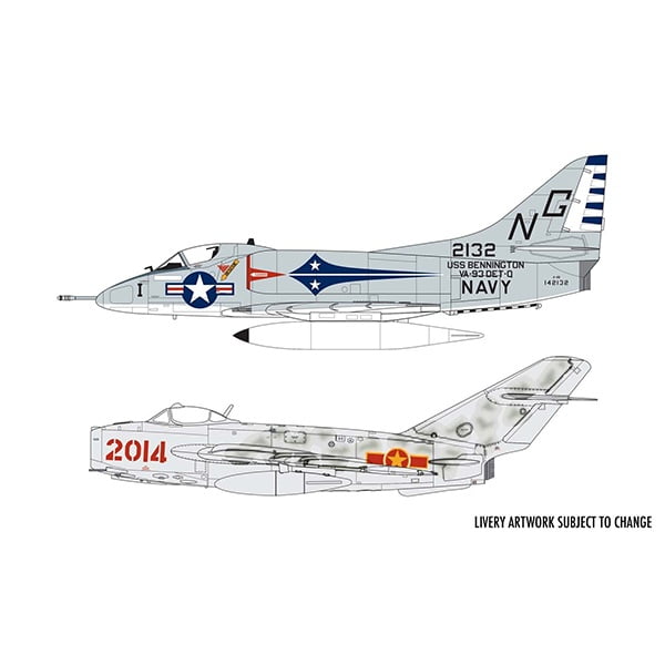 Airfix MiG-17F Fresco Douglas A-4B Skyhawk Dogfight Double 1/72 ARX50185