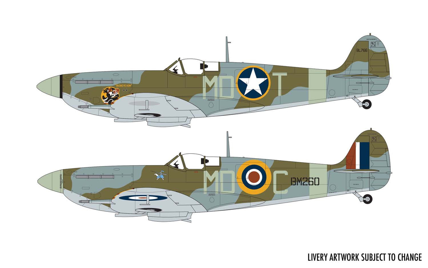 Double combat aérien Airfix Me262A-1A et P51D 1/72 ARX50183 