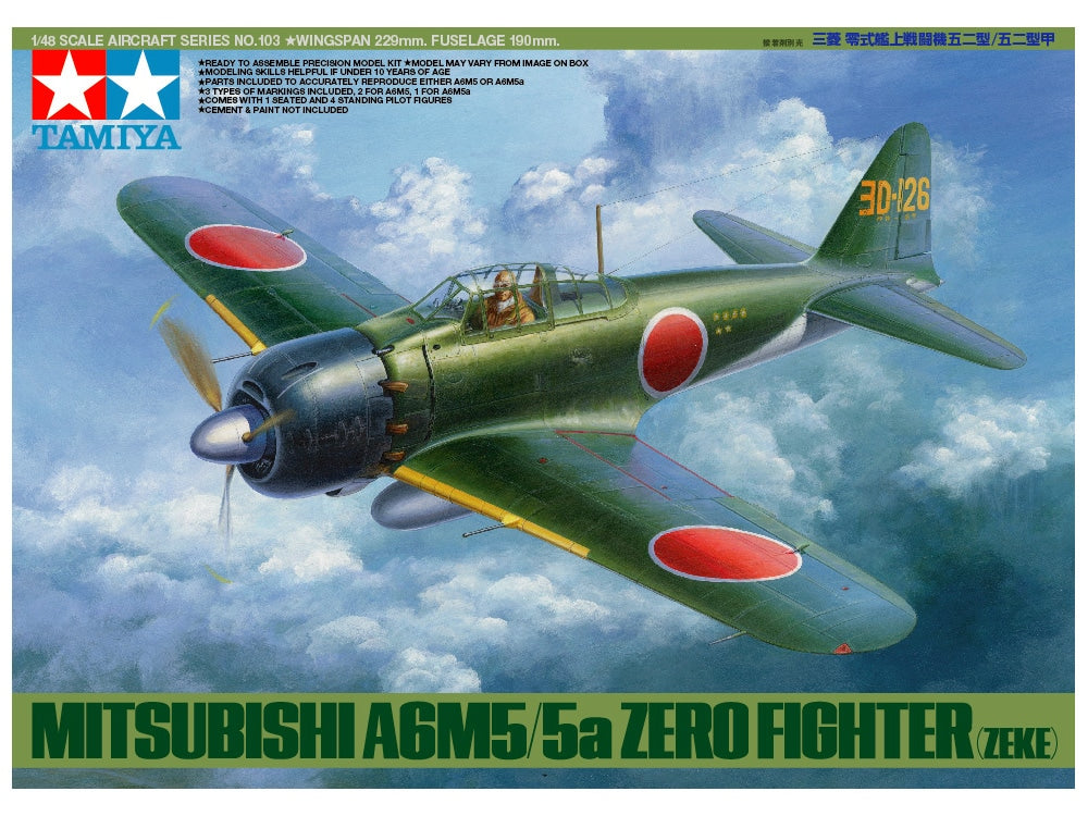 Tamiya Mitsubishi A6M5C Type 52 Zero Fighter Kit 1/48 (61027)