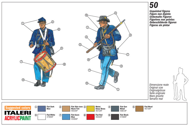 Italeri Union Infantry American Civil War 1/72 (6177)