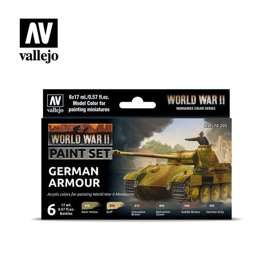 WWII German Armour Paint Set (6) VAL70205