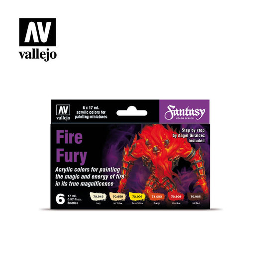 Fire Fury Paint Set (6) VAL70243