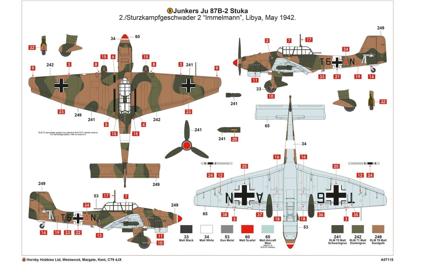 Airfix Junkers JU87B-2/R-2 1/48 ARX7115