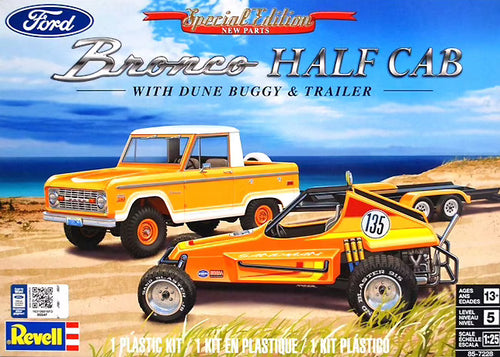 Ford Bronco Half Cab w/ Dune Buggy and Trailer 1/25 RMX7228