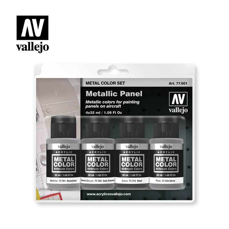 Vallejo Metallic Panel Metal Set VAL77601