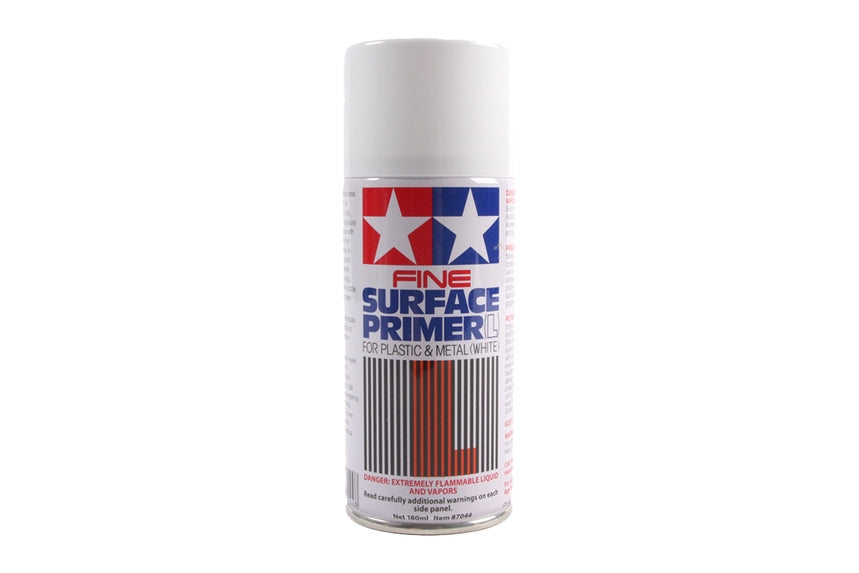 Tamiya Spray Surface Primer (L) White 180ml TAM87044