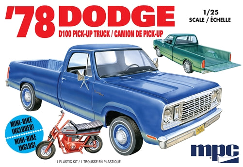 1978 Dodge D100 Custom Pickup 1/25 MPC901