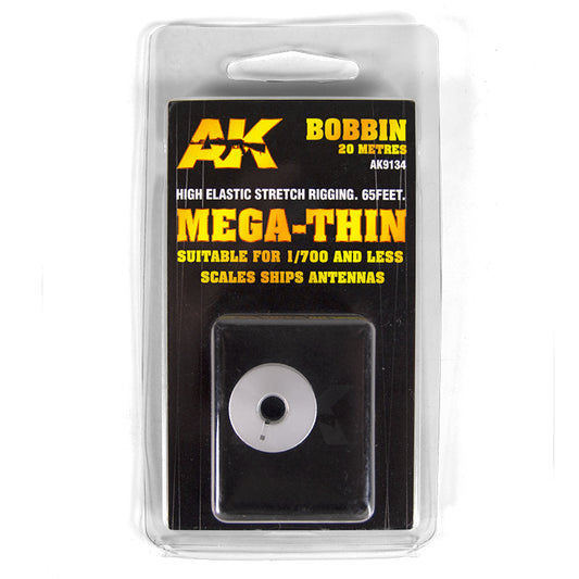 AK Elastic Rigging Bobbin Mega Thin for 1/700 (AK9134)