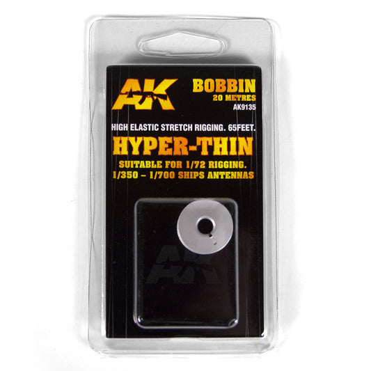 AK Elastic Rigging Bobbin Hyper Thin 1/72 1/350 1/700 (AK9135)