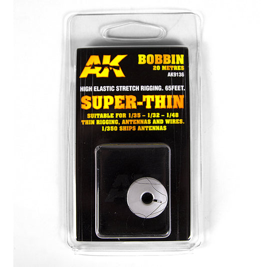 AK Elastic Rigging Bobbin Super Thin 1/35 1/32 1/48 (AK9136)