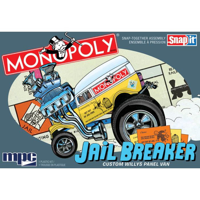 Monopoly Jail Breaker Custom Willys Panel Snap Kit MPC946M