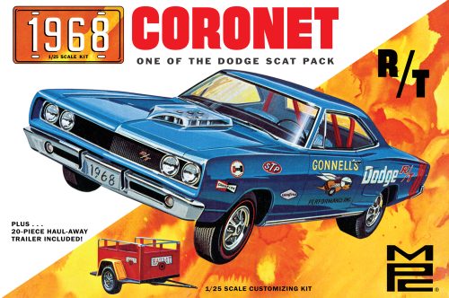 1968 Dodge Coronet HT with Trailer 1/25 MPC975