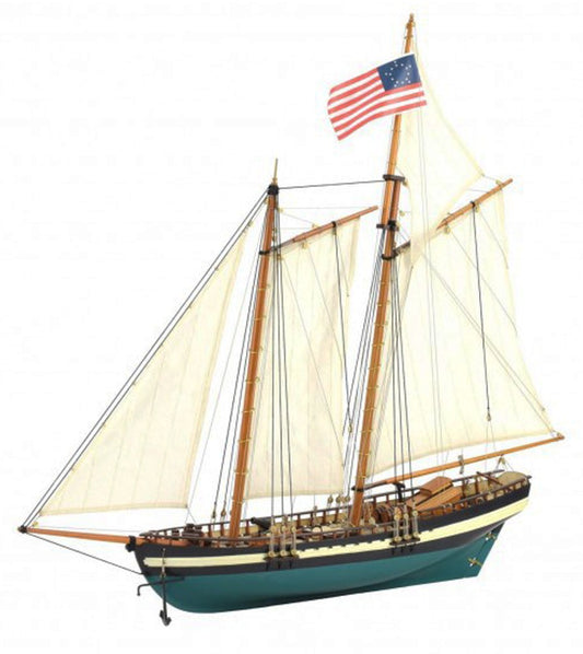 American Schooner Virginia. 1:41 Wooden Model Ship Kit (22115)