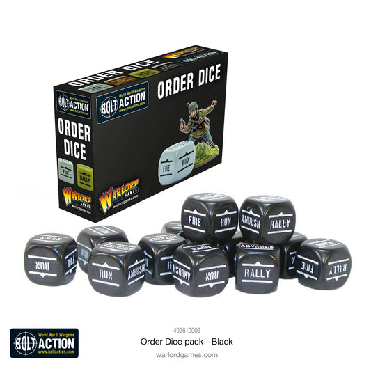 Bolt Action Order Dice Black (402616009)