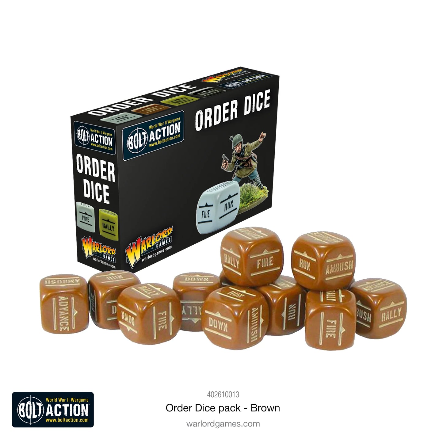 Bolt Action Order Dice Brown (402616013)