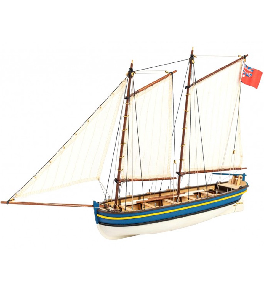 Doris Saint-Malo. Maquette de bateau de pêche en bois à l'échelle 1:20 (19010)