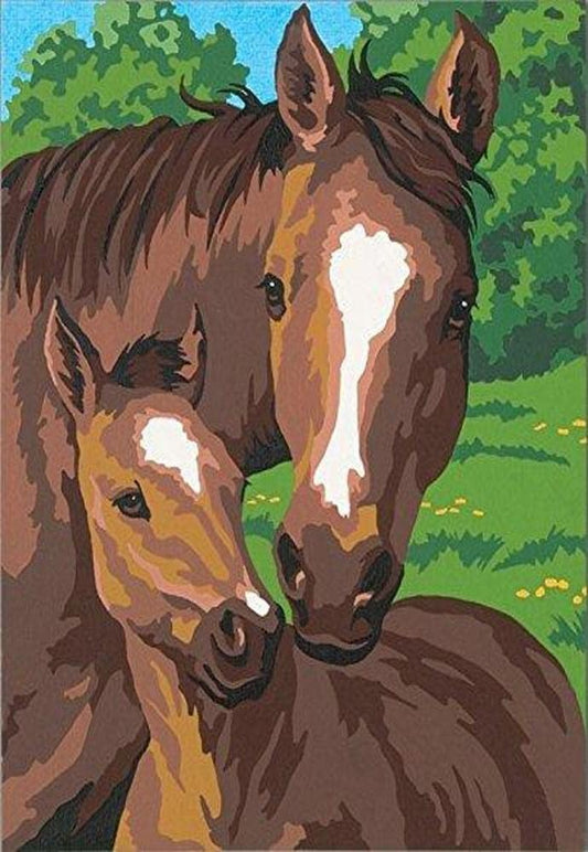 Paint By Number Pony and Mother 8"x10" DIM91119 BEGINNER