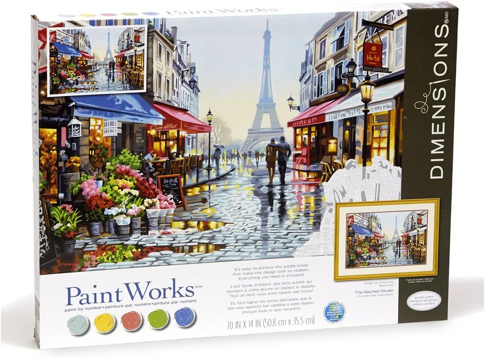 Paint By Number Paris Flower Shop 20"x14" DIM91651