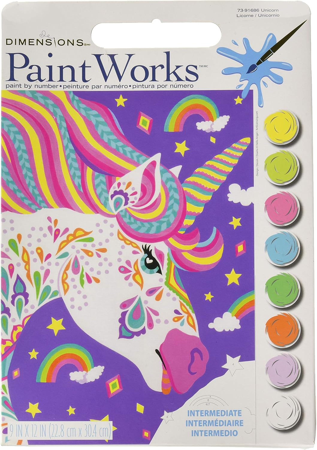 Paint By Number Unicorn 9"x12" DIM91686 INTERMEDIATE