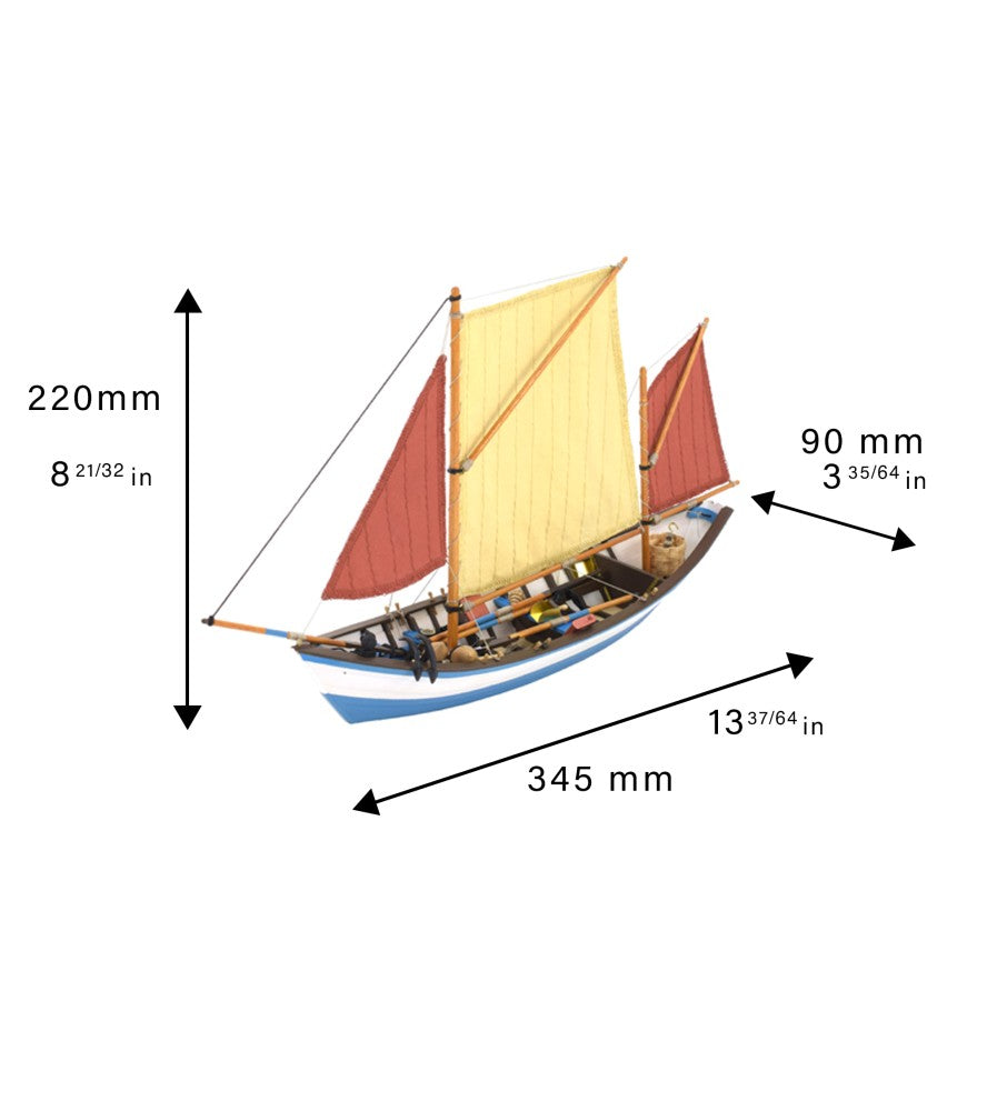 Doris Saint-Malo. 1:20 Wooden Model Fishing Boat Kit (19010)