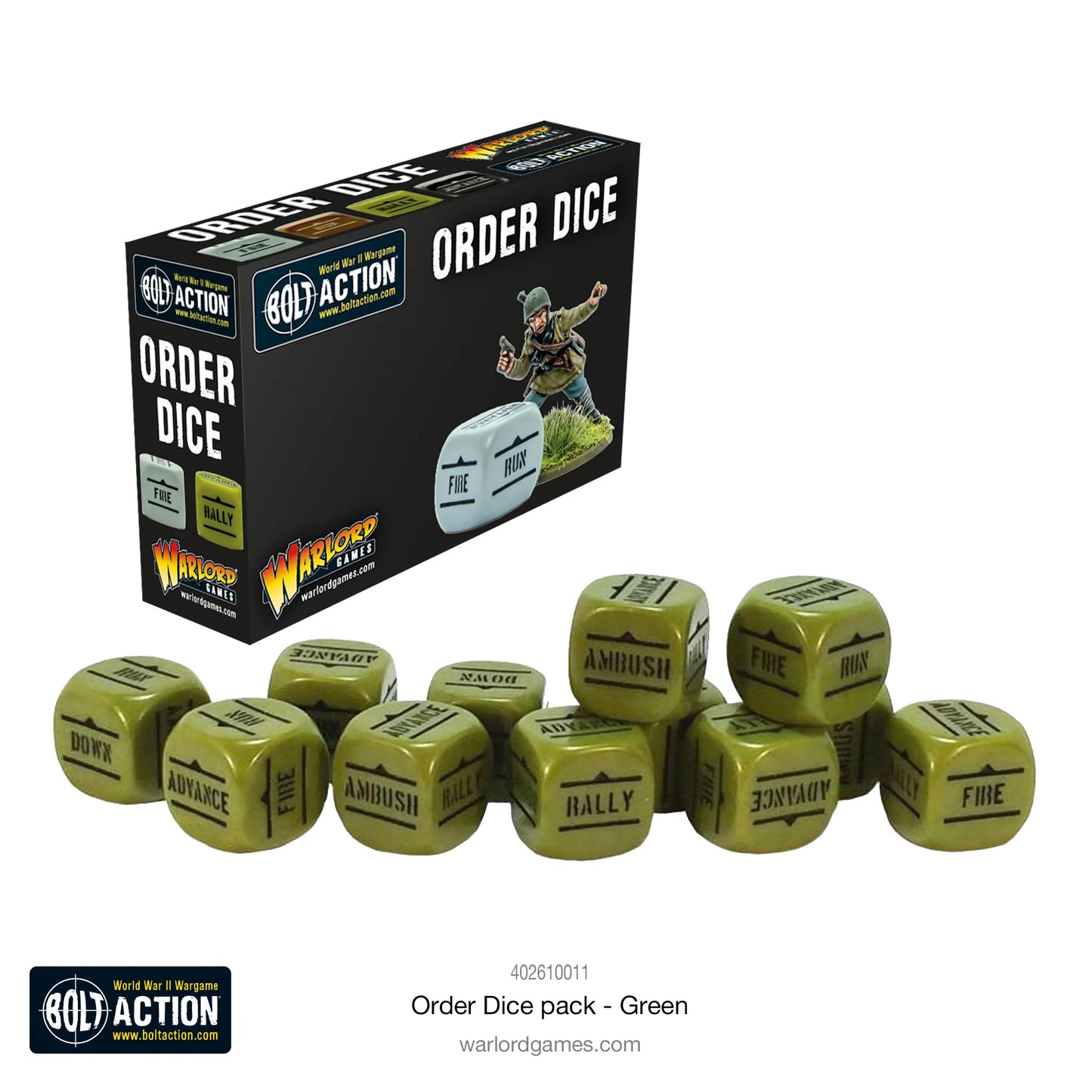 Bolt Action Order Dice Green (402616011)