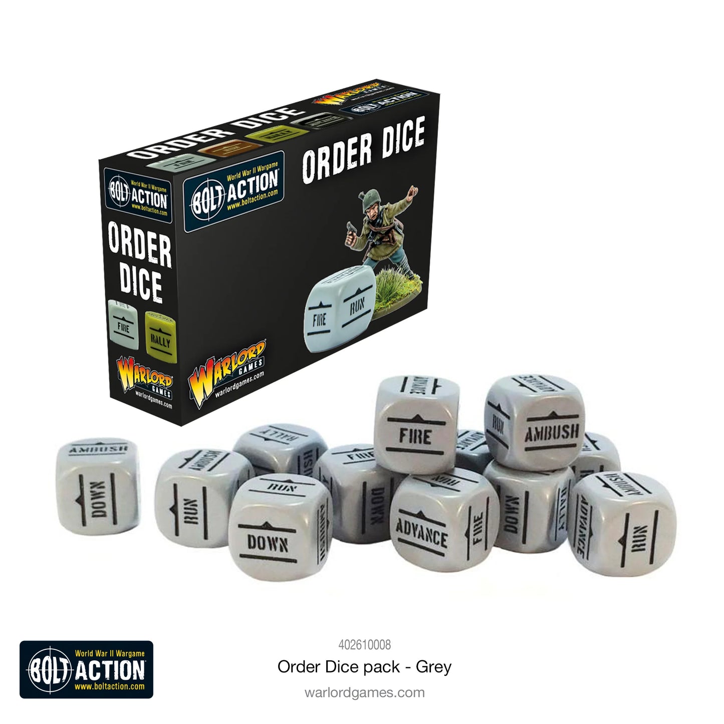 Bolt Action Order Dice Grey (402616008)