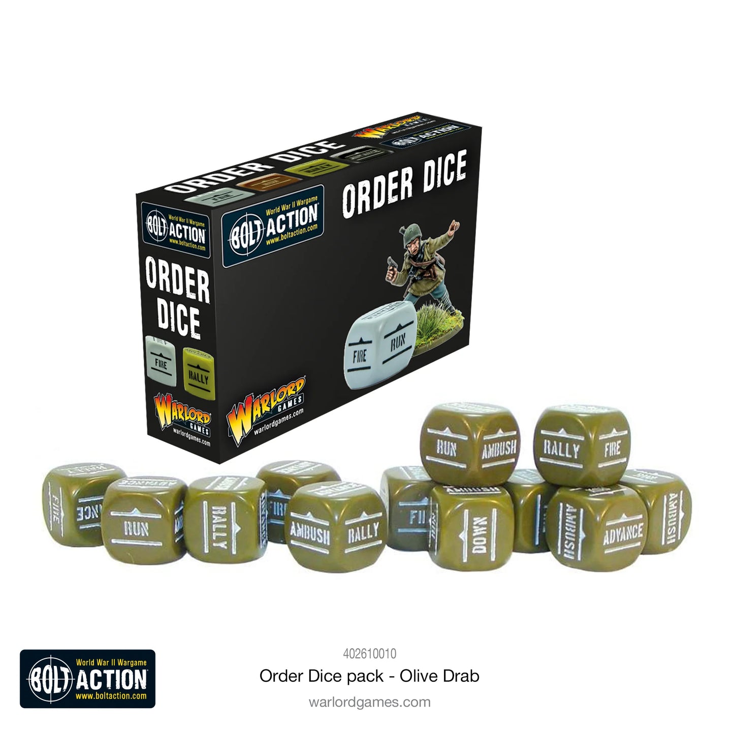 Bolt Action Order Dice Olive Drab (402616010)