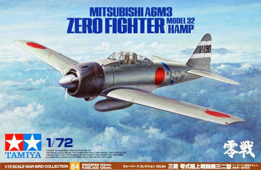 Tamiya Mitsubishi A6M3 (Hamp) Zero Fighter Model 32 1/72 (60784)