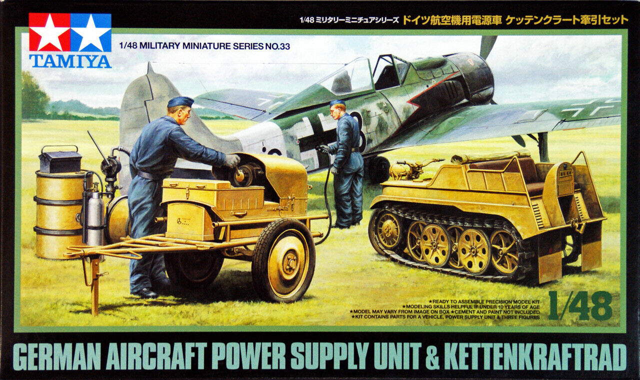 Tamiya German Kettenkraftrad W/Aircraft Power Supply 1/48 (32533)