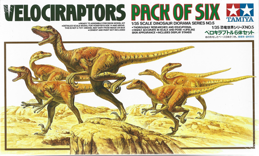 Tamiya Velociraptors Pack of Six 1/35 (60105)