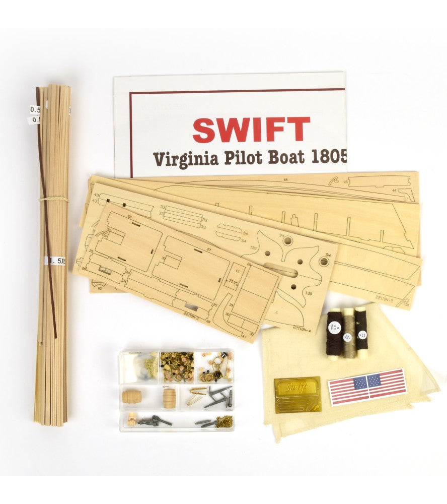 U.S. Pilot Boat Swift. 1:50 Wooden Model Ship Kit (22110)