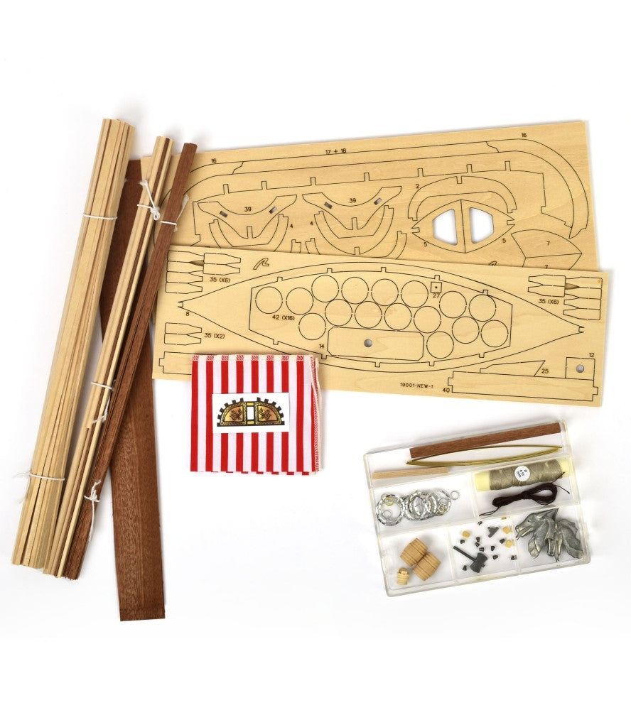 Drakkar Viking. 1:75 Wooden Model Ship Kit (19001)