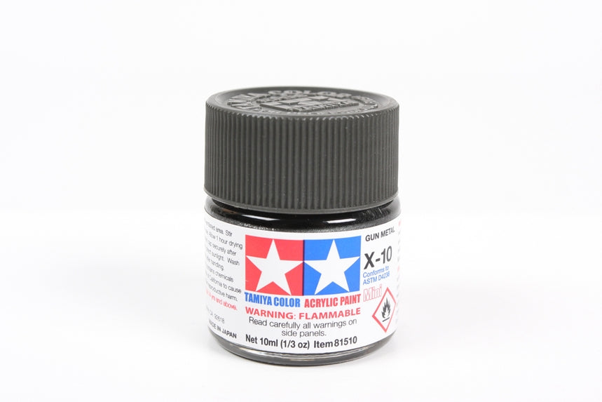 Tamiya X10 Gun Metal Acrylic Bottle 10ml TAMX10