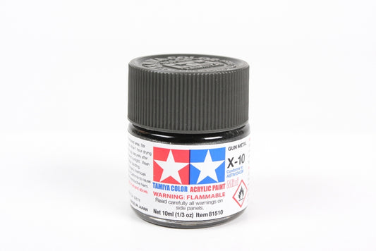 Bouteille acrylique Tamiya X10 Gun Metal 10 ml TAMX10