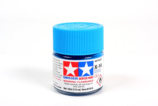 Flacon acrylique bleu ciel Tamiya X14 10 ml TAMX14