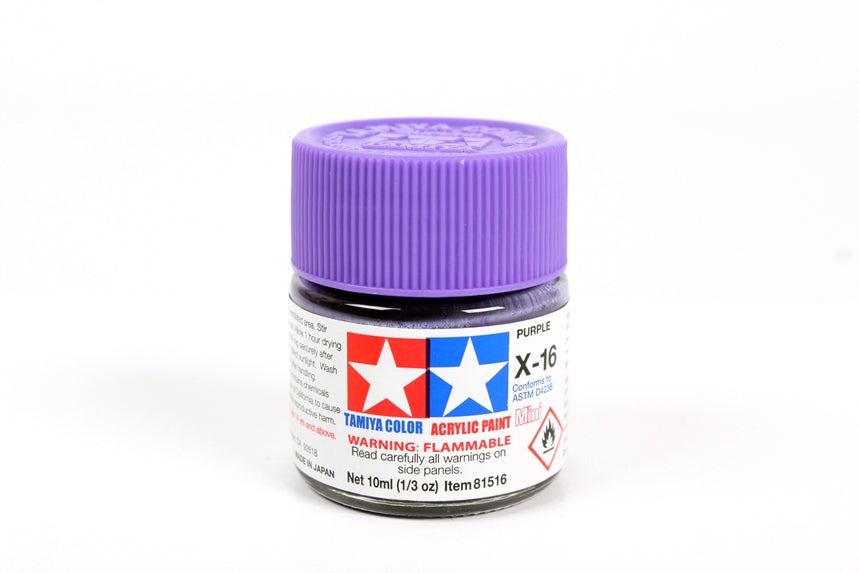 Flacon acrylique violet Tamiya X16 10 ml TAMX16