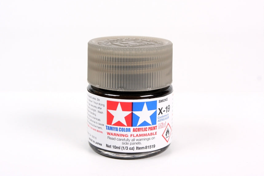 Tamiya X19 Smoke Acrylic Bottle 10ml TAMX19