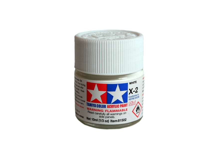 Flacon acrylique blanc Tamiya X2 10 ml TAMX2