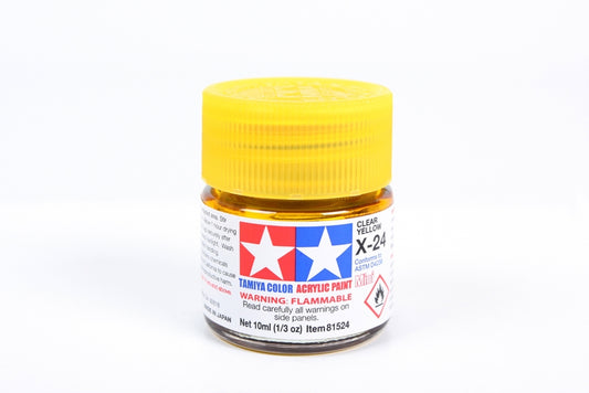 Flacon acrylique jaune transparent Tamiya X24 10 ml TAMX24