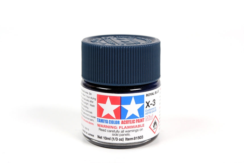 Tamiya X3 Royal Blue Acrylic Bottle 10ml TAMX3