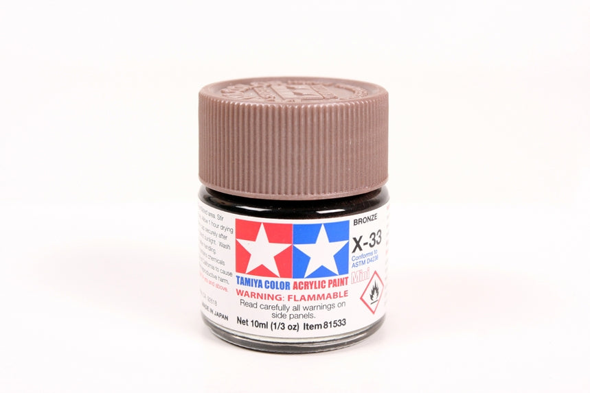 Bouteille acrylique bronze Tamiya X33 10 ml TAMX33