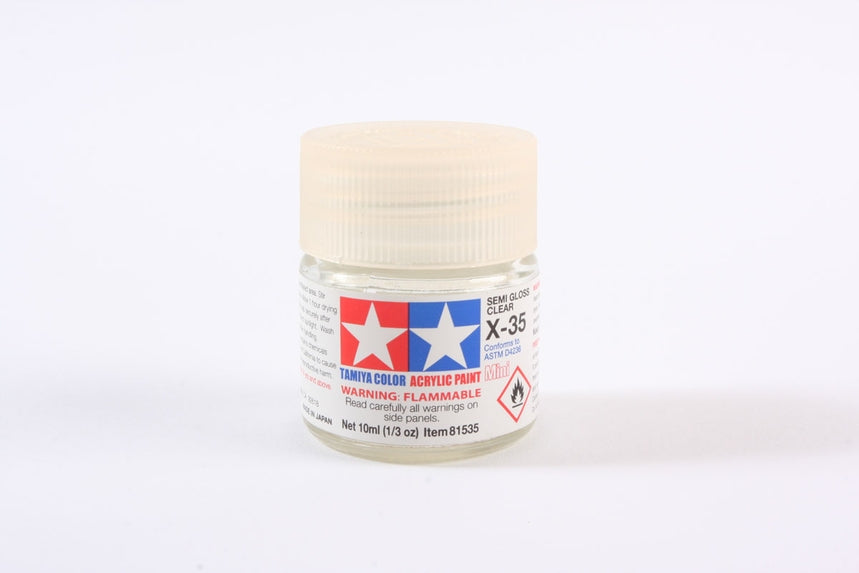 Flacon acrylique transparent semi-brillant Tamiya X35 10 ml TAMX35